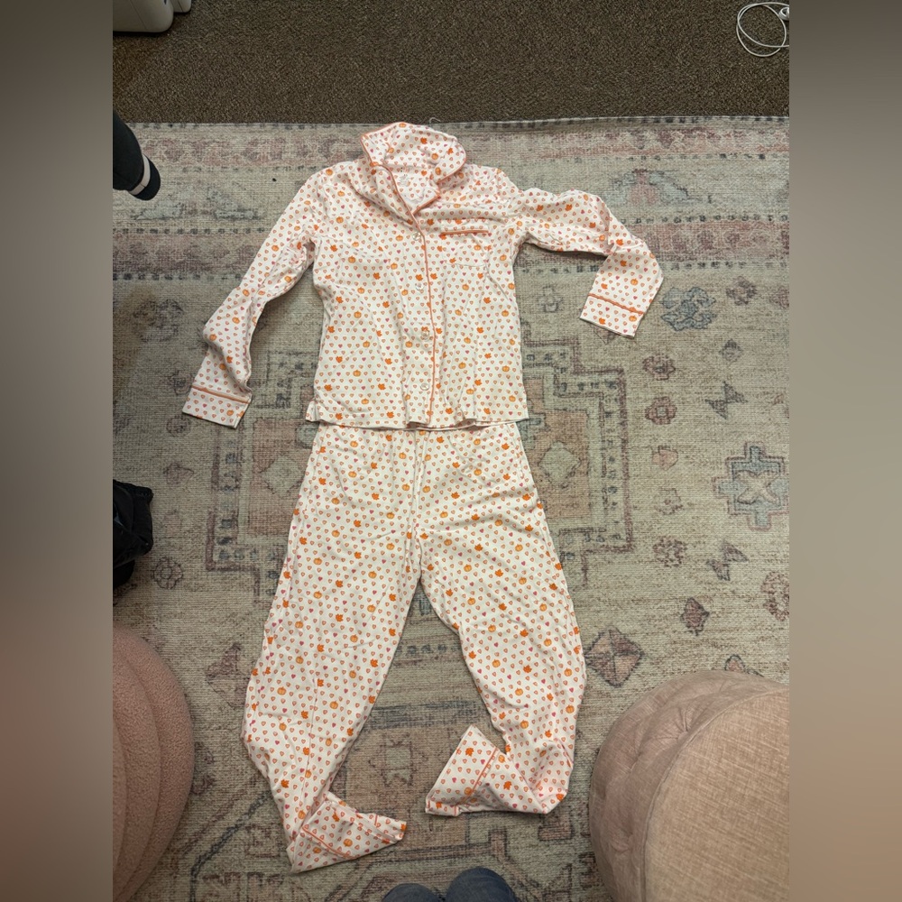 Fall Pumpkin Roller Rabbit Long-Sleeve Pajamas